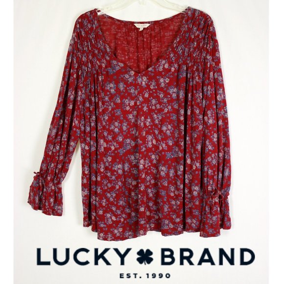 Lucky Brand Tops - Plus Lucky Brand Floral A-Line Top Size 2X
